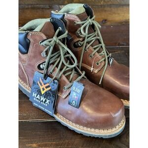Hawx Platoon Waterproof Work Boots Composite Toe Women's Sz 9.5C/Men's Sz 8C NEW